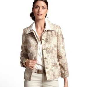 CHICOS Sz. 0 Beautiful Gold metallic‎ blazer